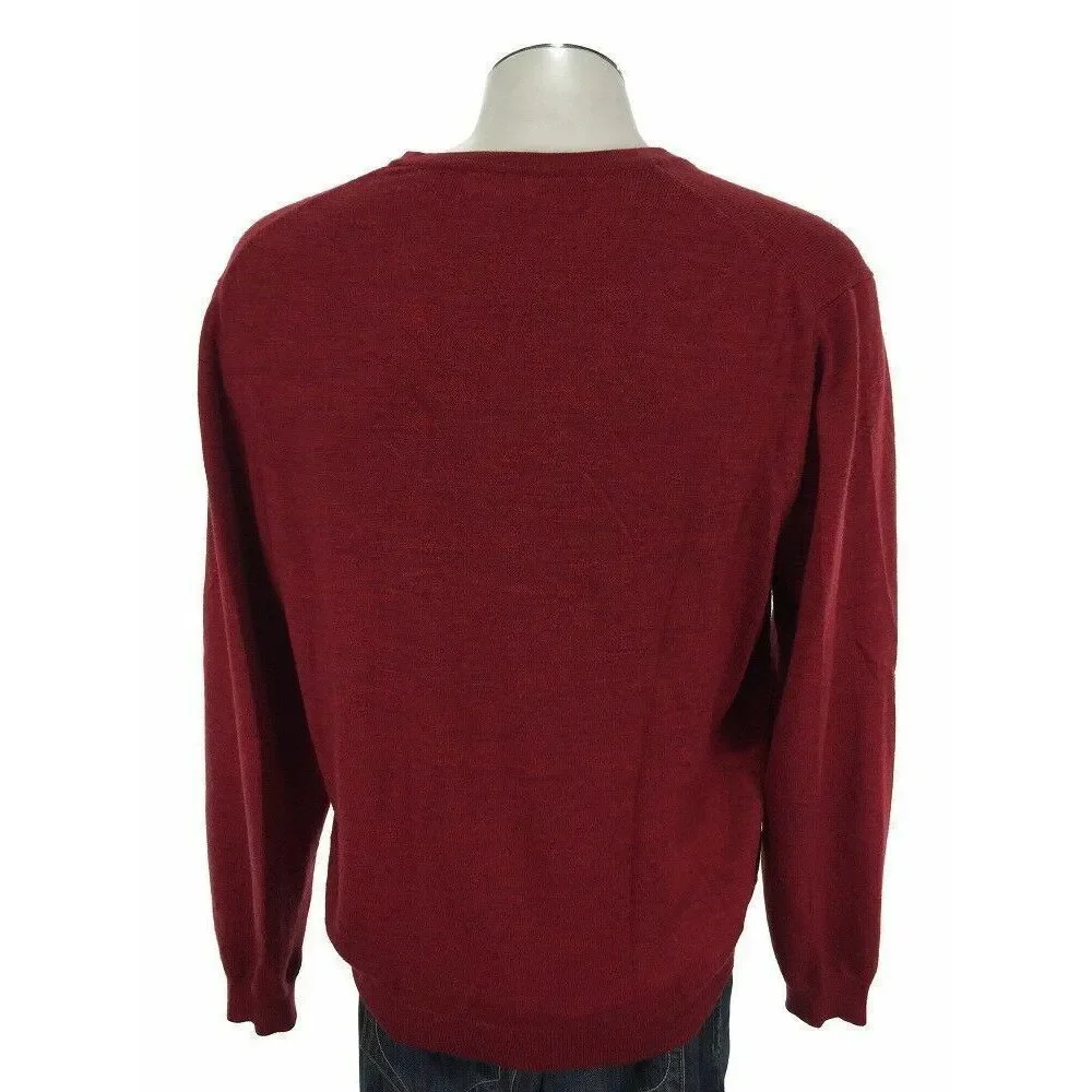 Brooks Brothers 346 Merino Wool Vneck Sweater L Pullover Golf‎ Mens